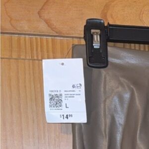 Forever 21 Taupe Faux Leather Mini Skirt